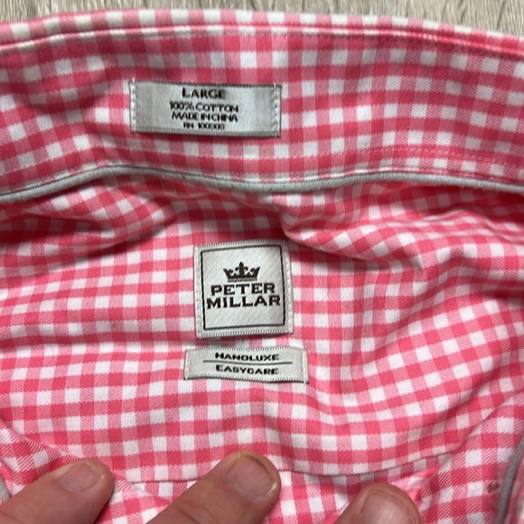 Peter Millar Button Down Dress Shirt - Large - Picture 3 of 3